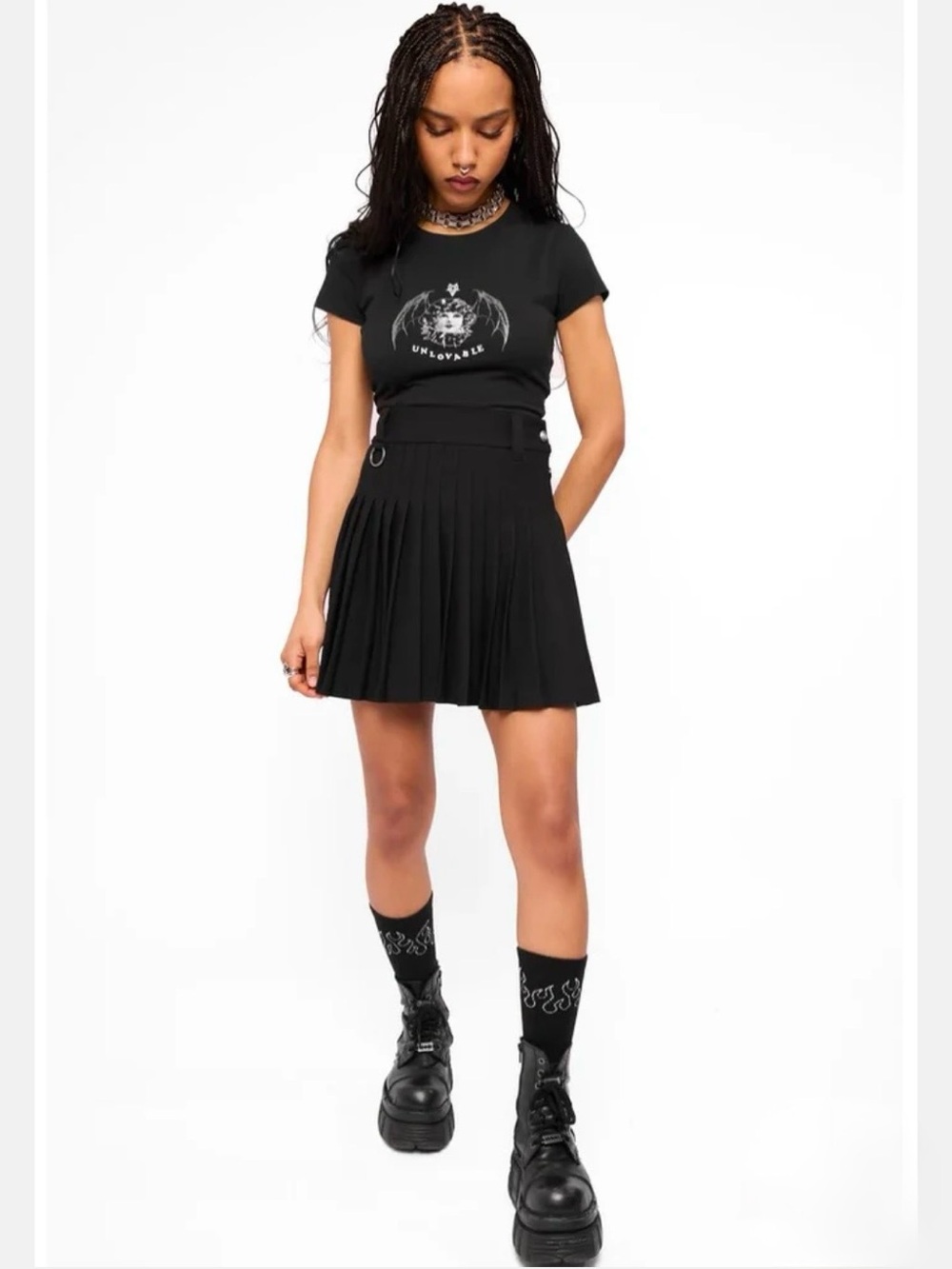 Mary Wyatt Rochelle Pleated Mini Skirt - Picture 6 of 16